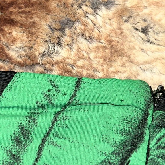 Ganni Ruched Black Banana Palm Print Midi Dress - Picture 9 of 13